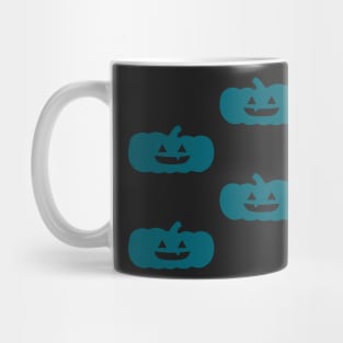 Squat Jack-O-Lantern Tile (Blue) Mug